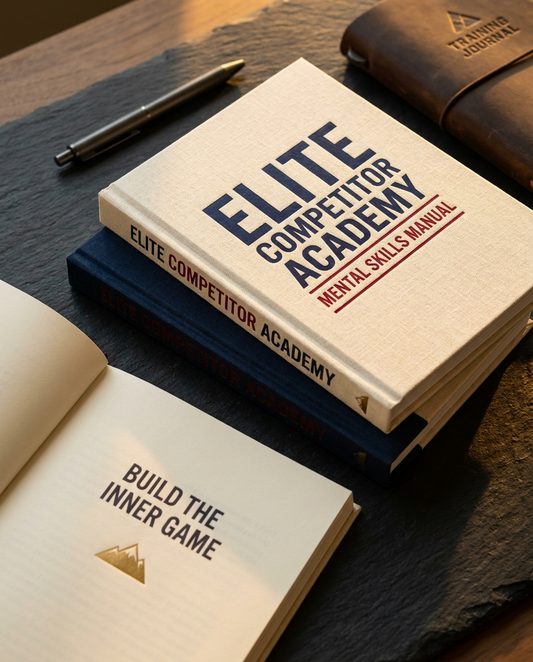 Elite Competitor Academy Mental Skills Manual — book mockup