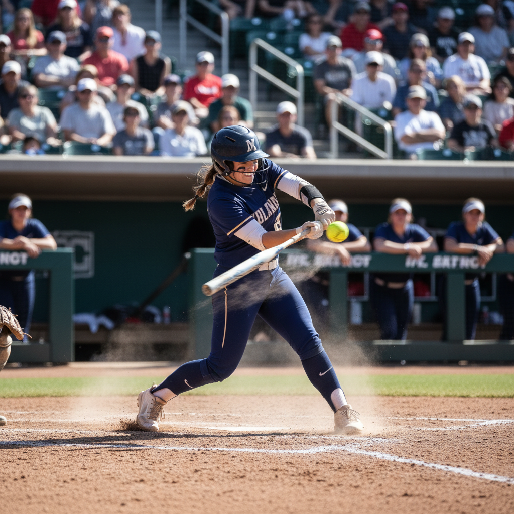 Female College Softball Player