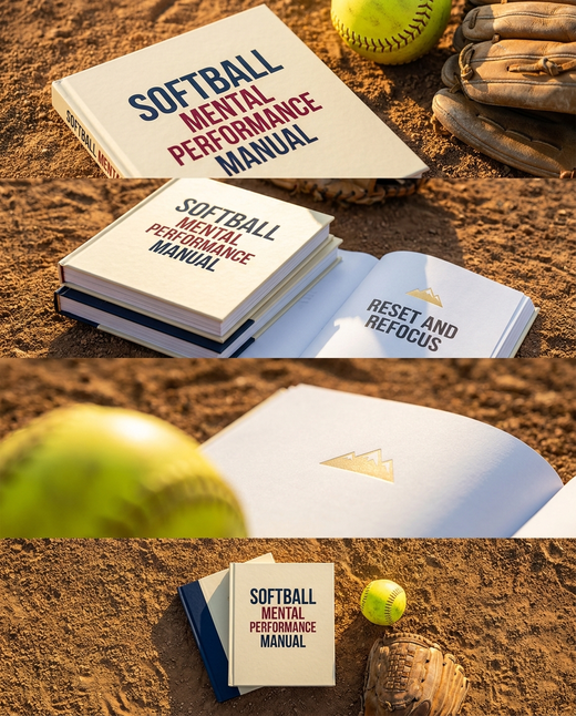 Softball Mental Performance Manual book on infield dirt