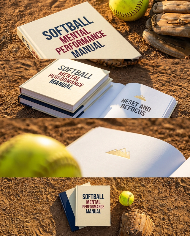 Softball Mental Performance Manual book on infield dirt