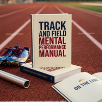 Track and Field Mental Performance Manual book on a running track