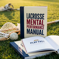 Lacrosse Mental Performance Manual book on a grass field