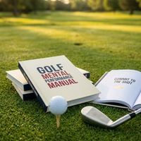 Golf Mental Performance Manual book on a putting green