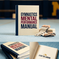 Gymnastics Mental Performance Manual book on a floor mat