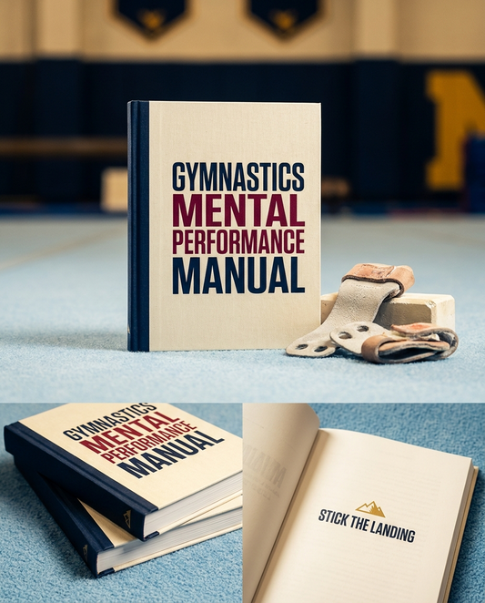 Gymnastics Mental Performance Manual book on a floor mat